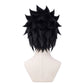 Back view of Sasuke Uchiha cosplay wig with unstyled fibers
