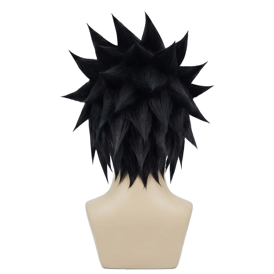 Back view of Sasuke cosplay wig showing structured layered styling