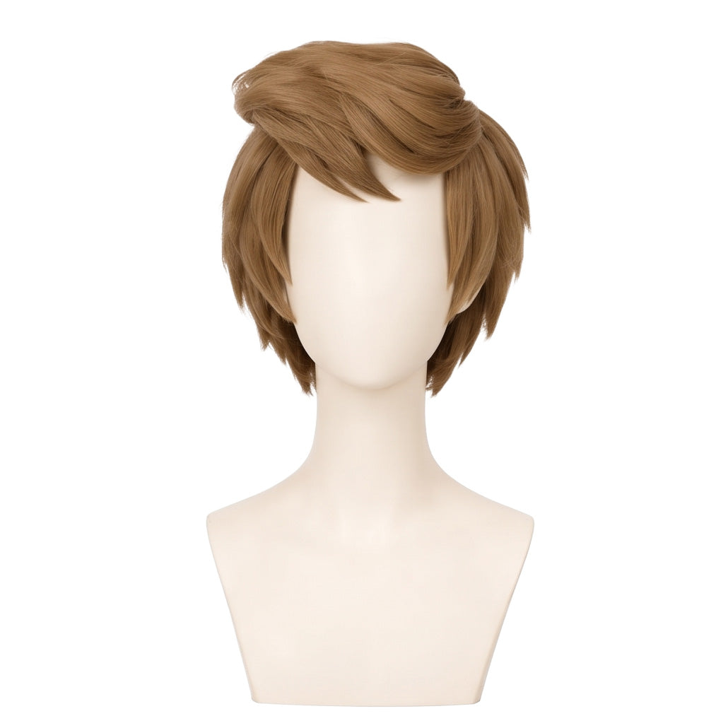 Shaggy Rogers cosplay wig from Scooby-Doo featuring dusty brown hair
