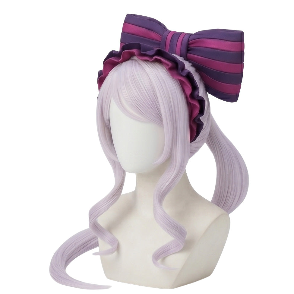 Side view of Overlord Shalltear wig showing high ponytail structure