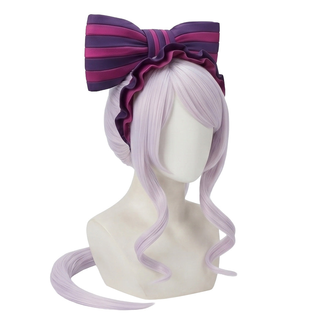 Shalltear cosplay wig displayed on mannequin with anime-accurate styling