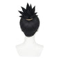 Back view showing spiky ponytail and layered hair of Shikamaru wig