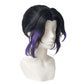 Three-quarter view of Shinobu Kocho black to purple ombre basic cosplay wig