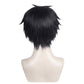 Back view of short spiky Shinra Kusakabe cosplay wig base