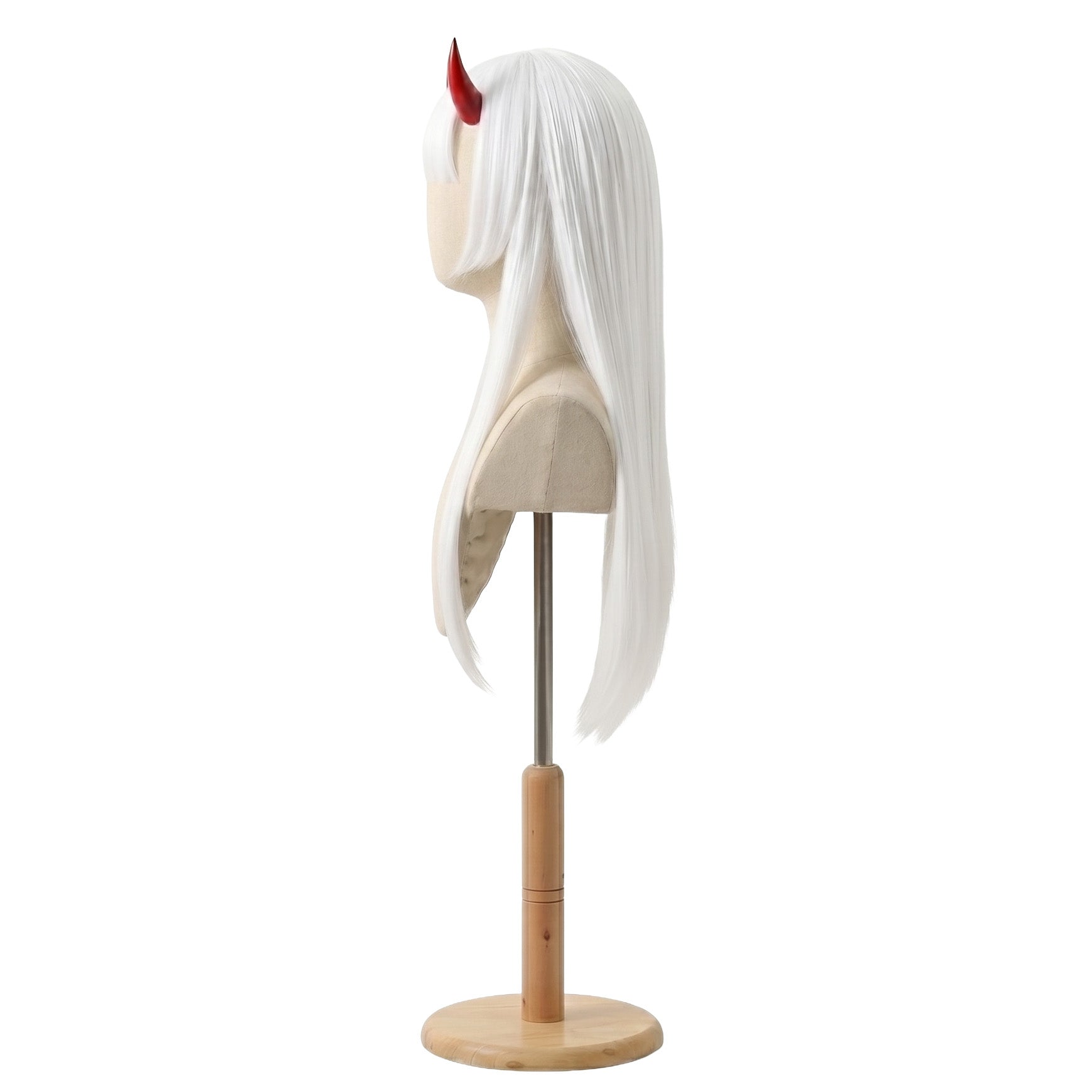 Left side view of Overwatch Shion basic cosplay wig