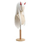 Three-quarter view of Shion cosplay wig with unstyled synthetic fibers