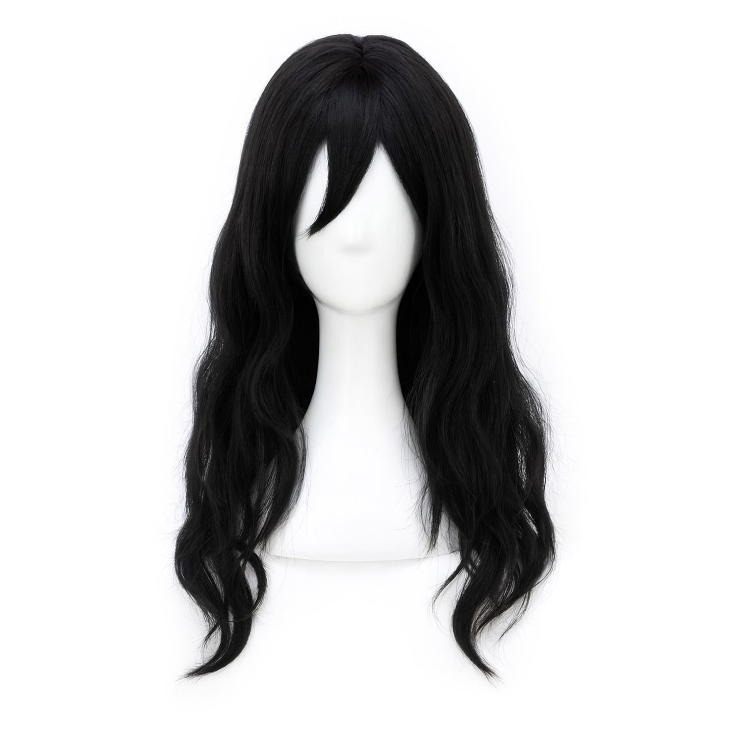 Shota Aizawa cosplay wig unstyled front view on mannequin
