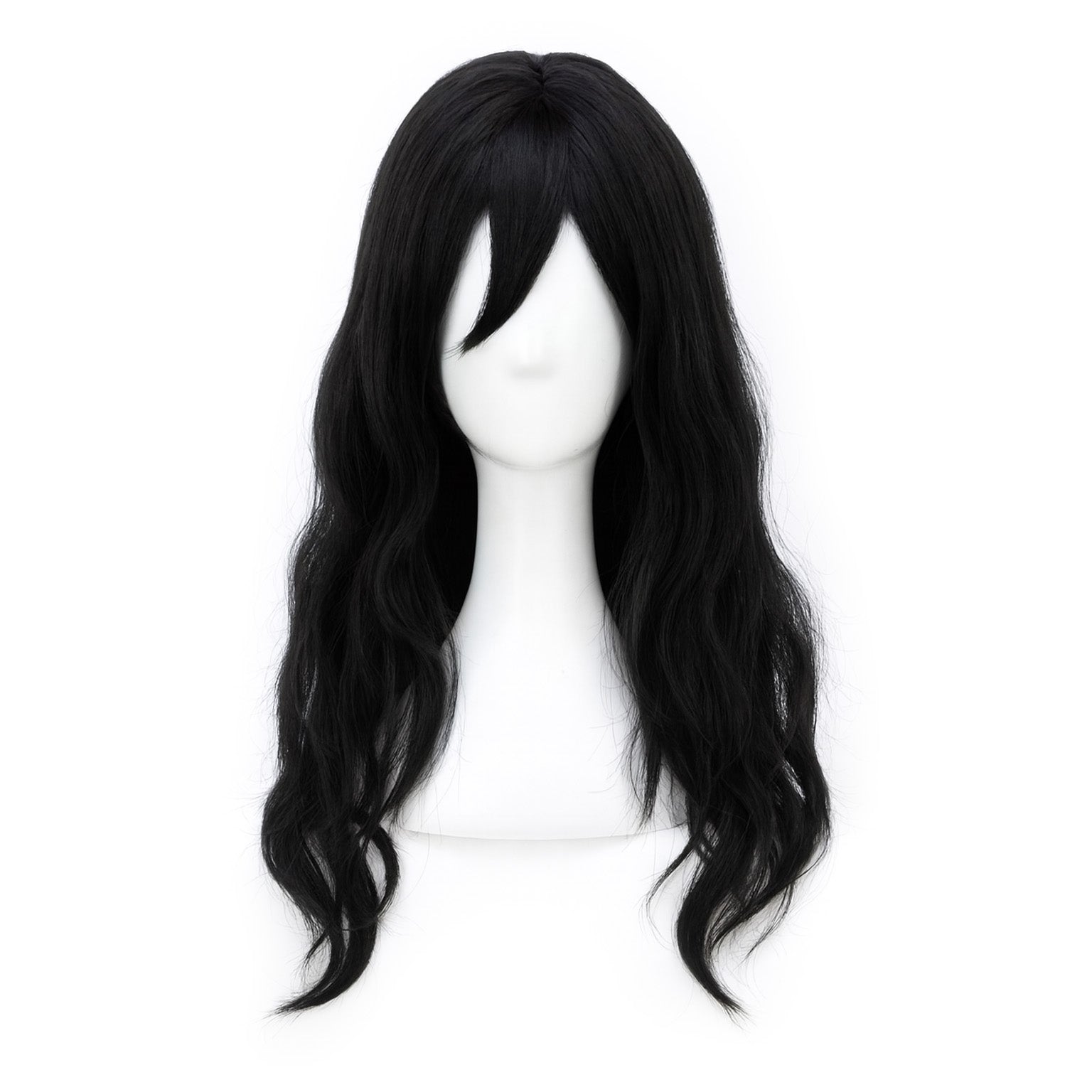 Shota Aizawa cosplay wig unstyled front view on mannequin