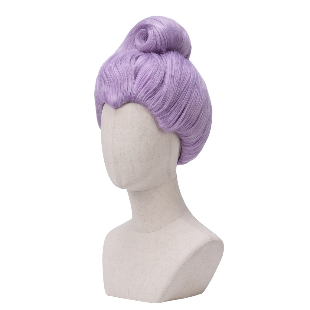 Handmade Shrek cosplay wig with fantasy-inspired purple hairstyle