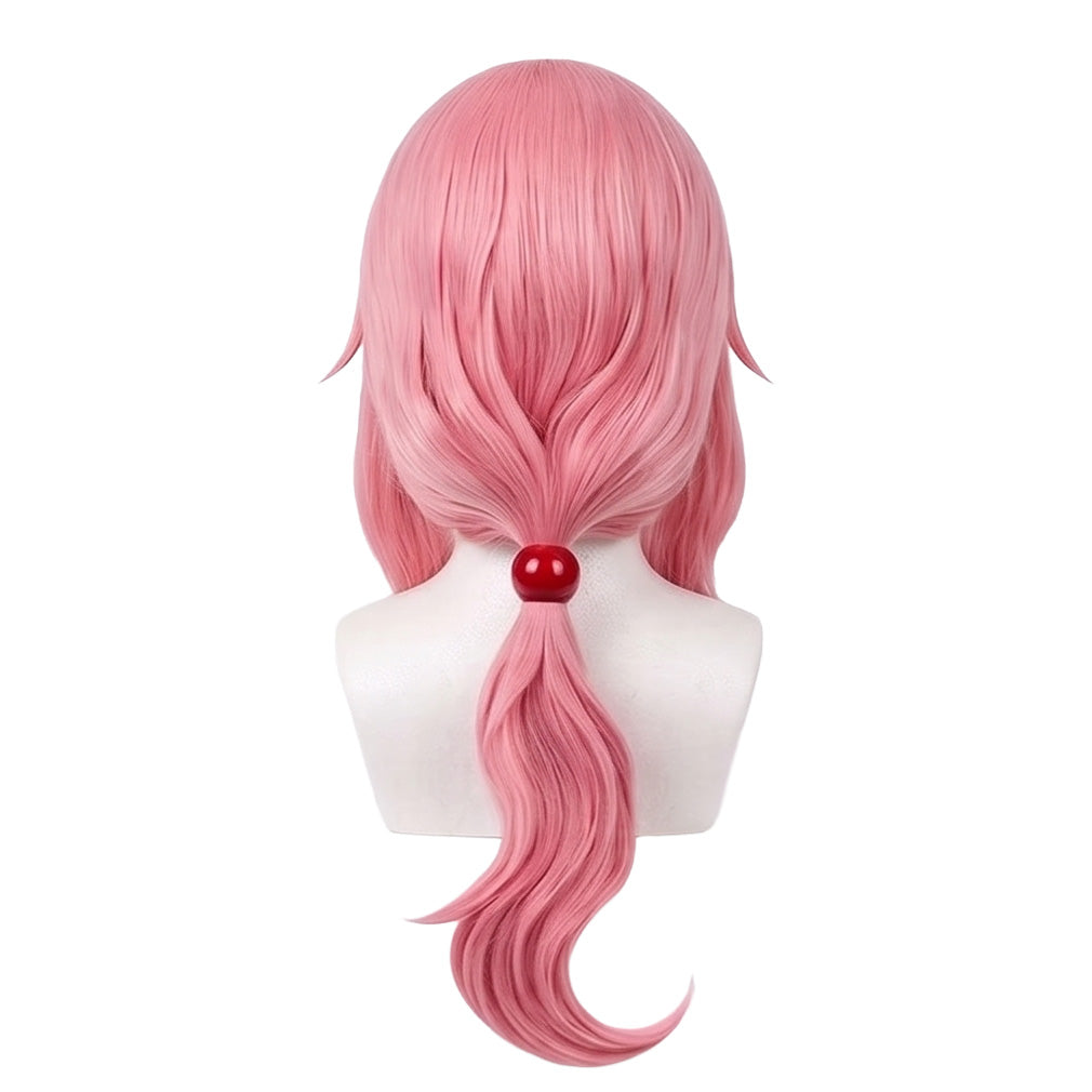 Back view of long straight Shuna wig unstyled
