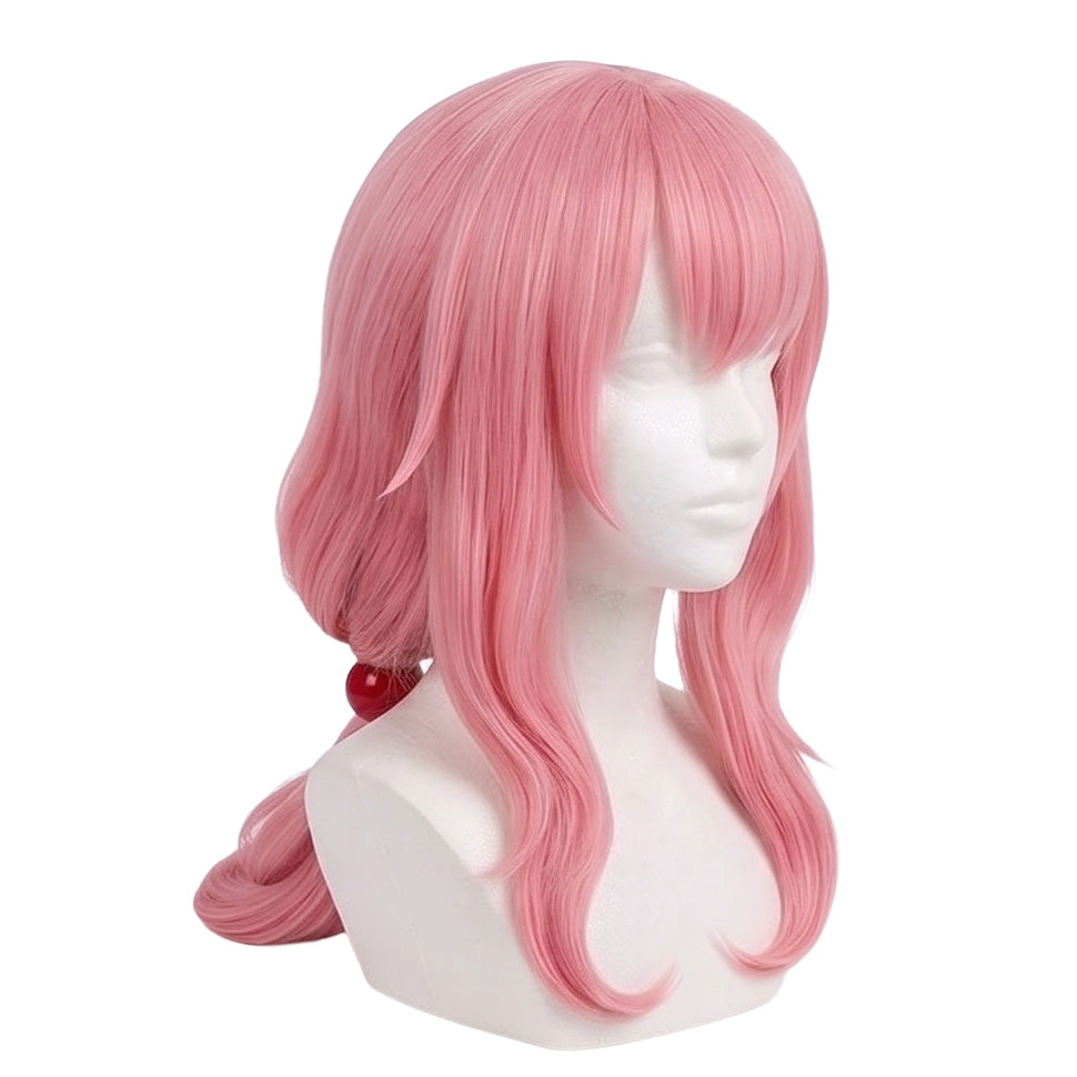 Elegant pink anime cosplay wig inspired by Shuna