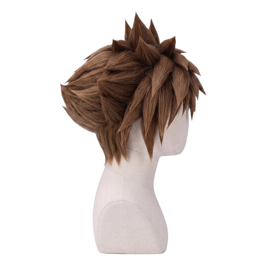 Side view of Sora wig showing sharp layered anime spikes