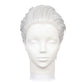 Tengen Uzui cosplay wig from Demon Slayer featuring silver-white swept-back hair, voluminous layered styling, short pointed side strands, and a long ponytail