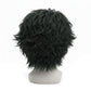 Back view of Spike Spiegel wig showing natural texture and shape