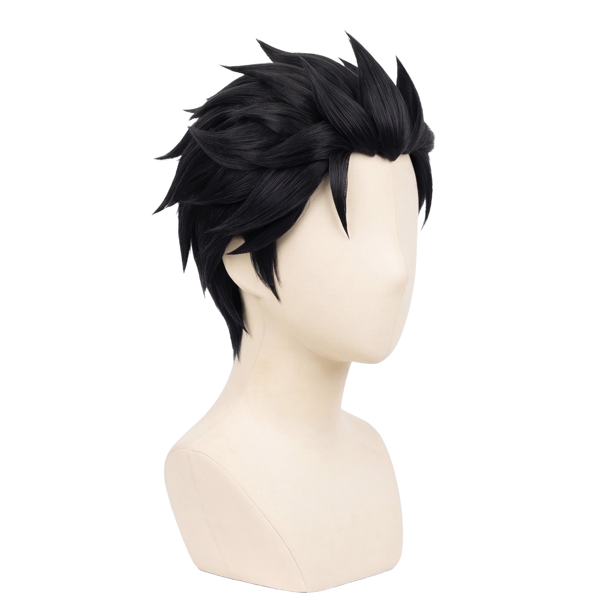 Subaru cosplay wig displayed on mannequin with anime-accurate styling