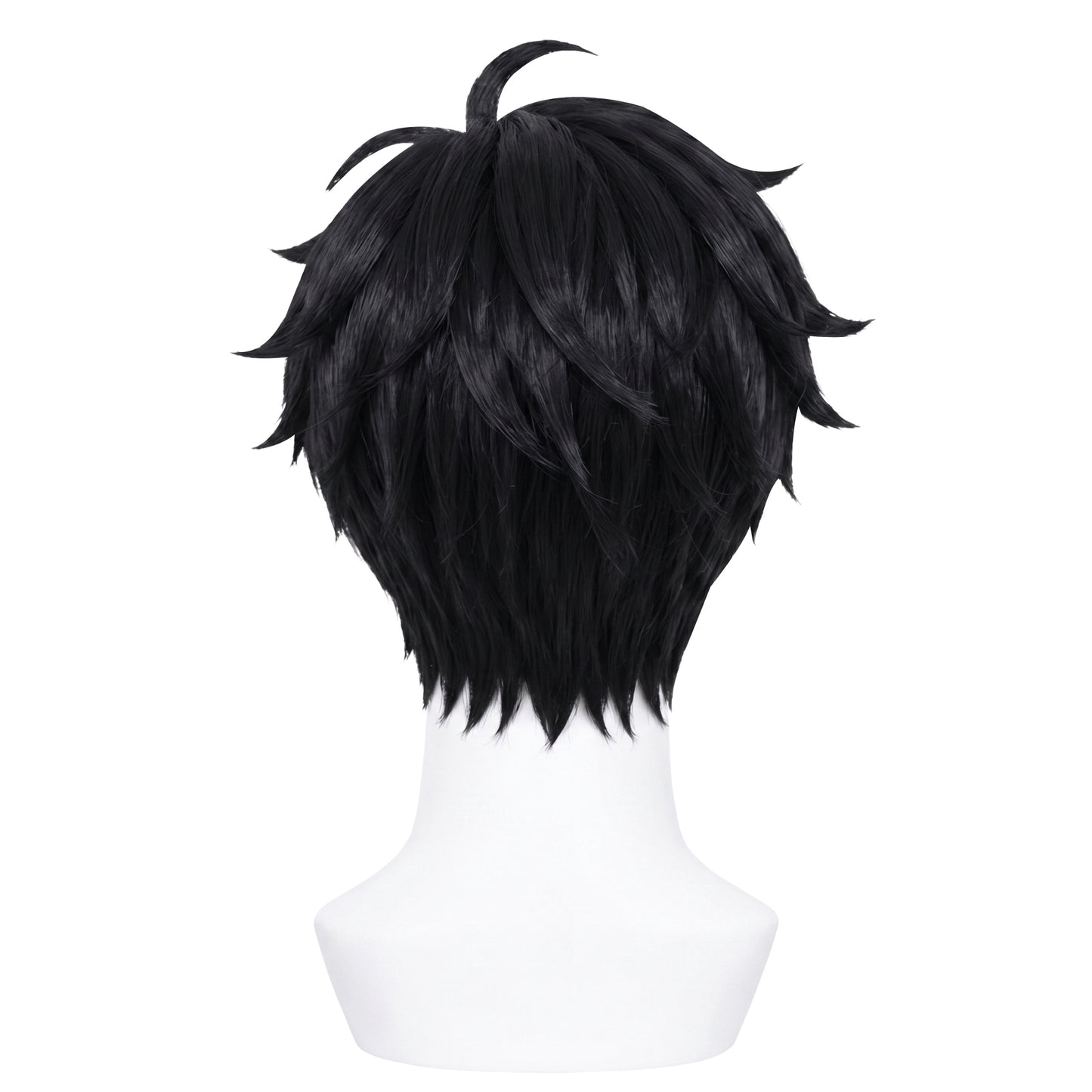 Back view of Solo Leveling Sung Jinwoo wig showing smooth, natural volume