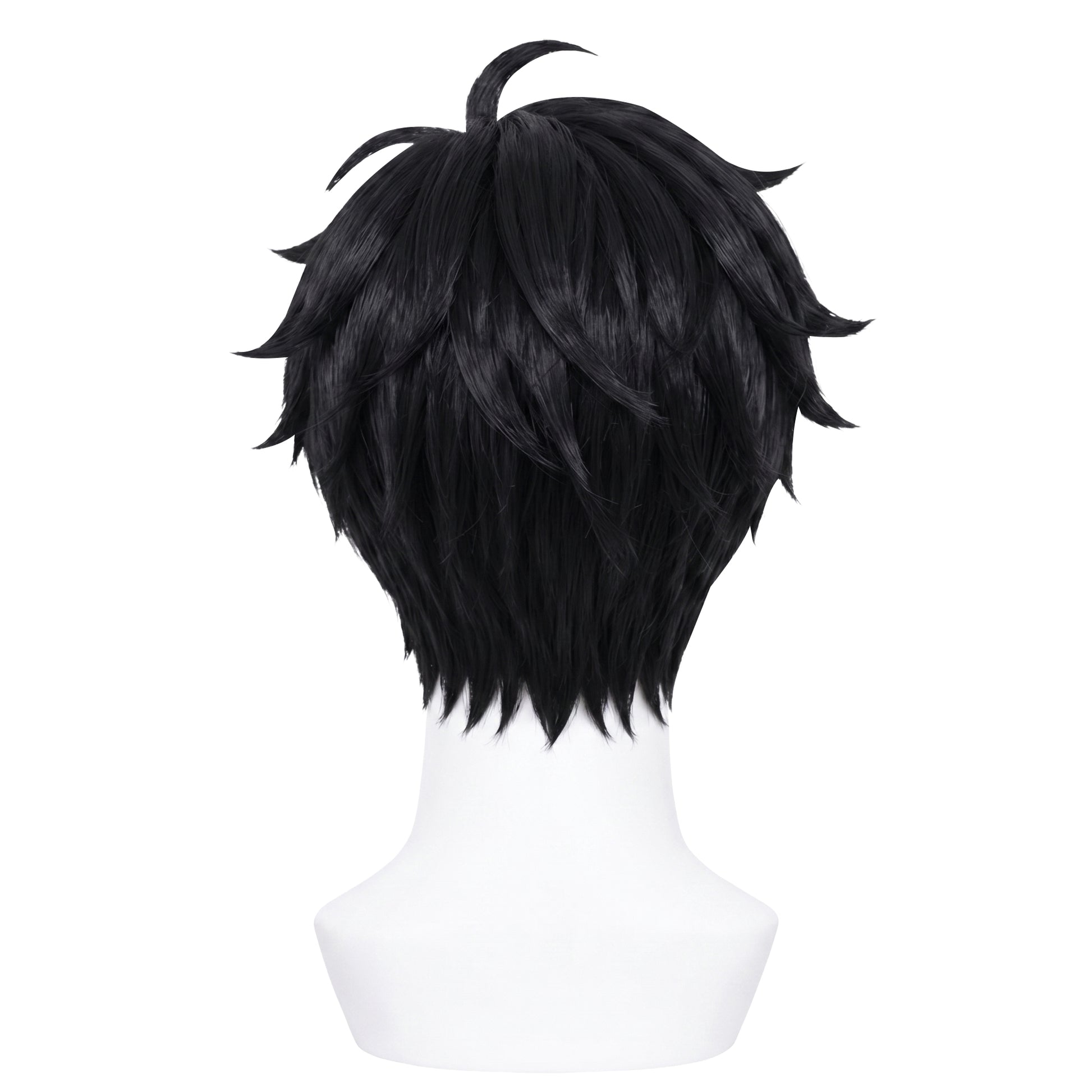 Back view of Solo Leveling Sung Jinwoo wig showing smooth, natural volume