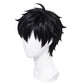 Mannequin wearing Sung Jinwoo cosplay wig for accurate Solo Leveling portrayal