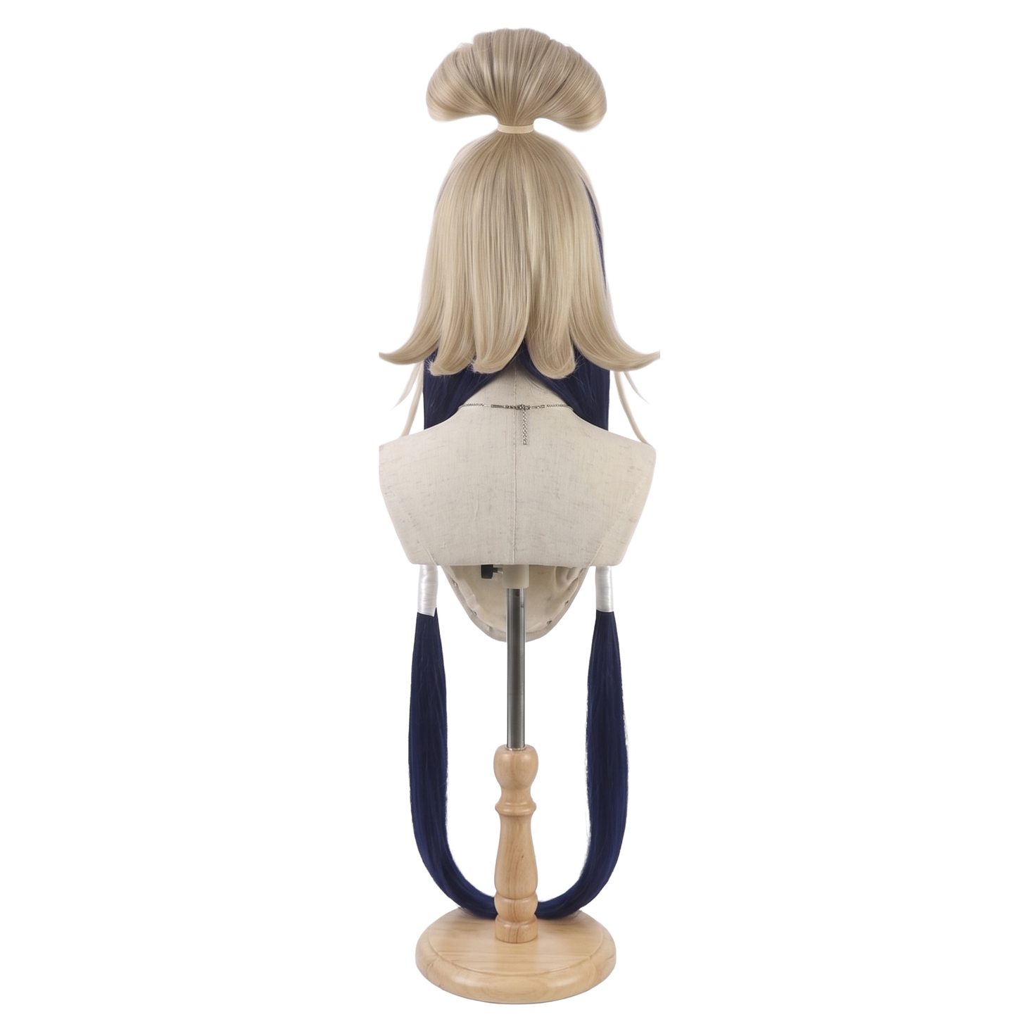 Back view of long Tamsy Caines wig with two-tone synthetic hair