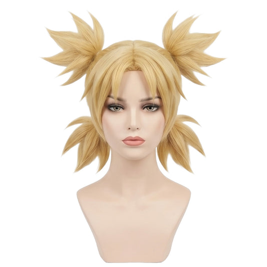 Front view of Temari cosplay wig before trimming and styling