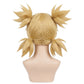 Back view of blonde Temari wig with unstyled fibers