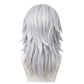 Back view of Demon Slayer Tengen Uzui wig with flowing white strands