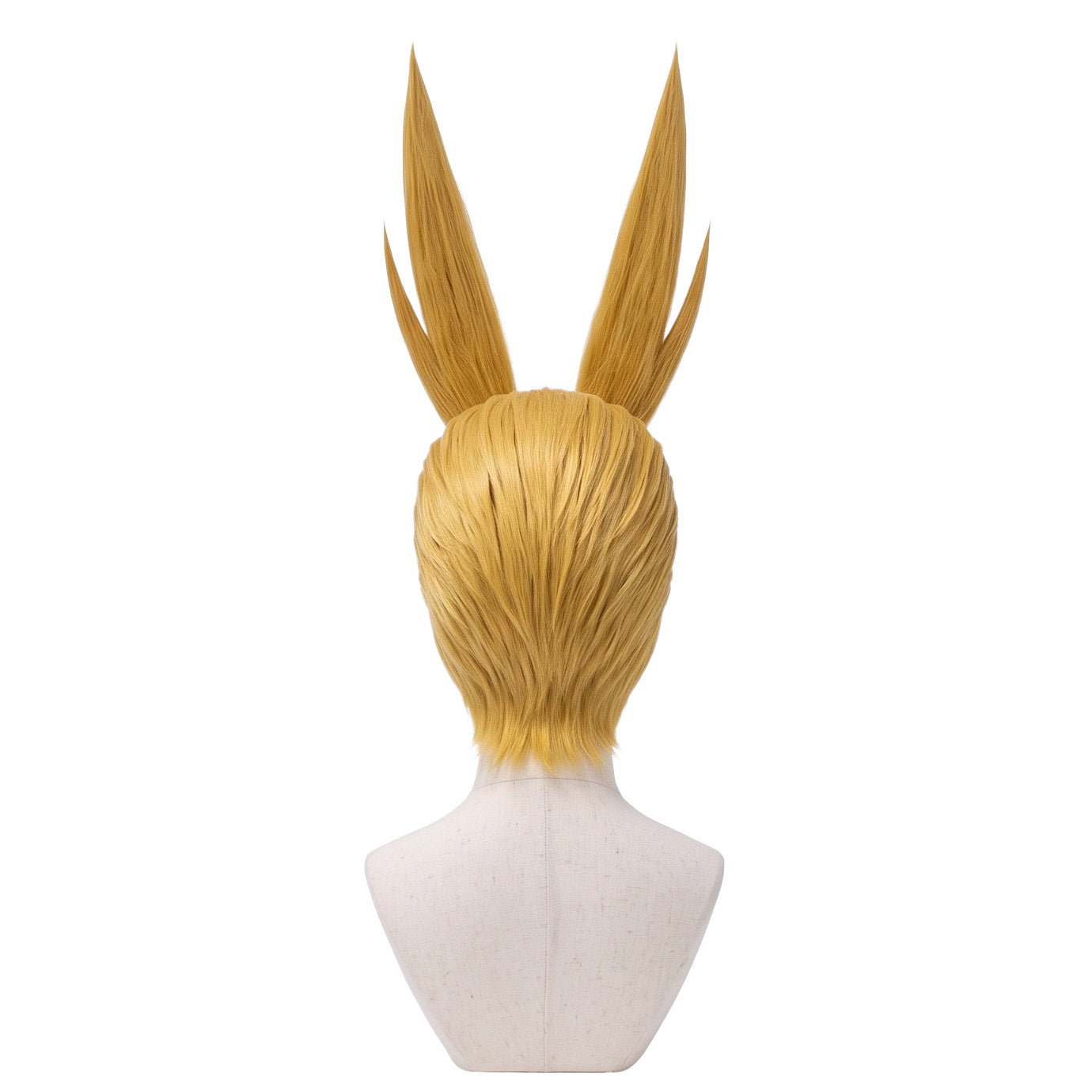 Back view of Toshinori Yagi Hero Form wig with unstyled fibers