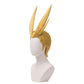 Side view of My Hero Academia All Might blond basic cosplay wig