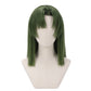 Akira Toya cosplay wig from Hikaru no Go featuring jungle green hair, a classic okappa haircut, smooth rounded shape, and neatly styled straight bangs