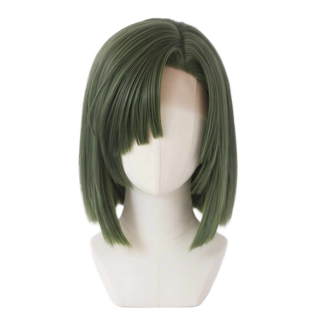 Front view of Touya Akira lace front cosplay wig before trimming and styling