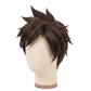 brown cosplay wig inspired by Tracer from Overwatch