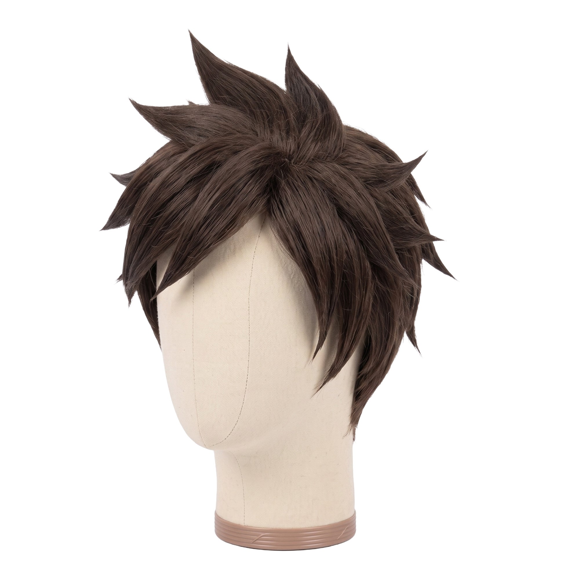 brown cosplay wig inspired by Tracer from Overwatch