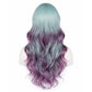 Back view of Twyla cosplay wig showcasing rich color gradients