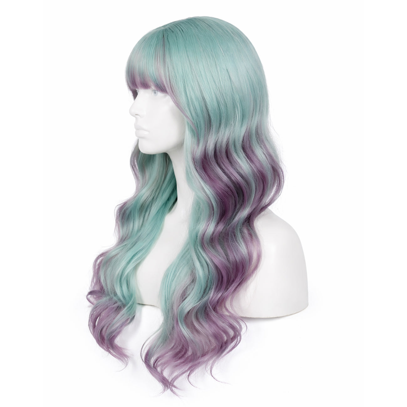 Twyla cosplay wig displayed on mannequin for Monster High accuracy