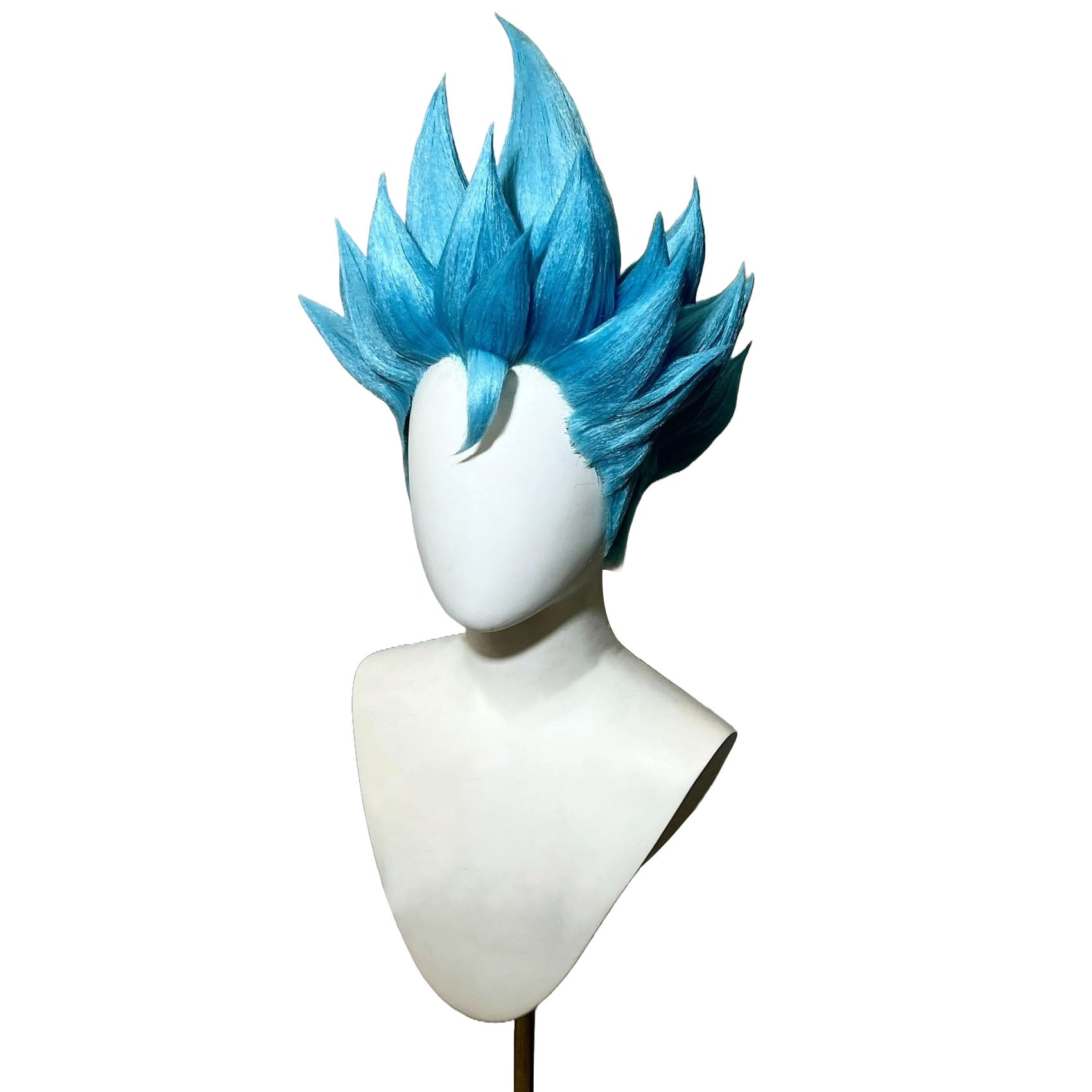 Unleash the power of the Prince of Saiyans with Morojowig’s expertly crafted Vegeta Super Saiyan Blue cosplay wig