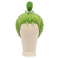 Front view of Zoro cosplay wig from Wano Country showing spiky layered green hair