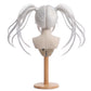 Back view of Date A Live White Queen wig with symmetrical white ponytails