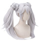 White silver anime cosplay wig inspired by White Queen from Date A Live