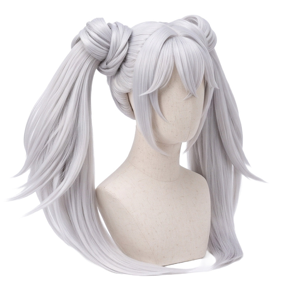 White silver anime cosplay wig inspired by White Queen from Date A Live