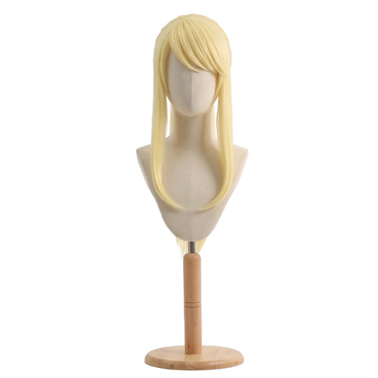 Long blonde anime cosplay wig inspired by Winry Rockbell from Fullmetal Alchemist