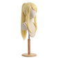 Three-quarter view of Winry Rockbell long blonde basic cosplay wig