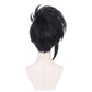 Back view of long Momo Yaoyorozu cosplay wig with unstyled fibers