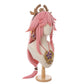 Yae Miko cosplay wig displayed on mannequin for accuracy showcase