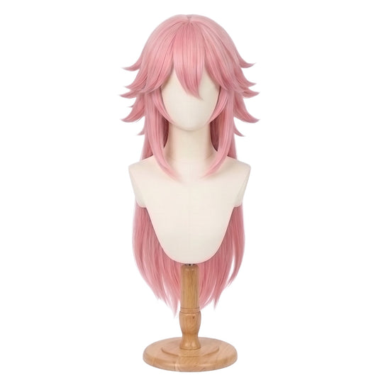 DIY styling wig for recreating Yae Sakura’s long layered hairstyle