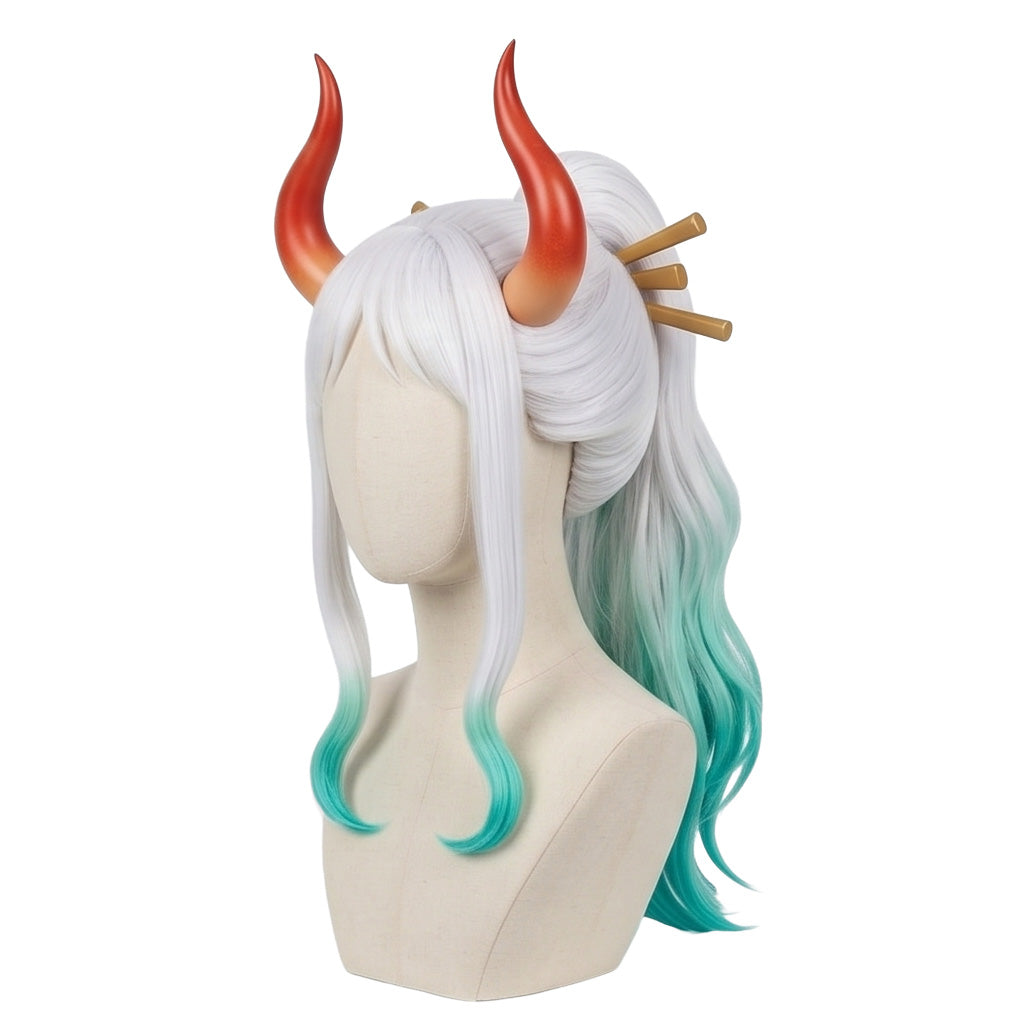 Premium heat-resistant fibers on Yamato cosplay wig