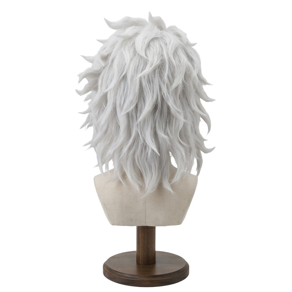 Back view of My Hero Academia Yoichi Shigaraki wig with natural white flow