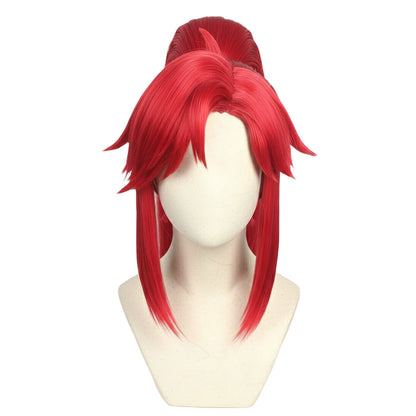 Yoko Littner Cosplay Wig – premium red long designer wig with high ponytail