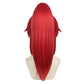 Yoko Littner cosplay wig back view with thick, flowing red hair