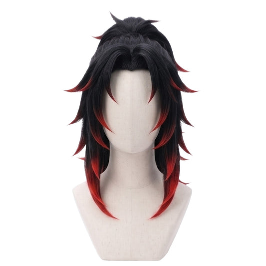 DIY styling wig for recreating Yoriichi and Kokushibo’s long layered hairstyle