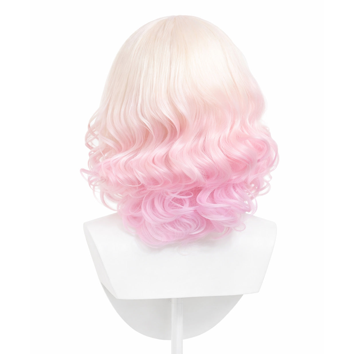 Back view of long brown Yui Komori cosplay wig